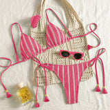 Bikini Set Special Multi color Double Strap Swimsuit Women's Bathing Suit