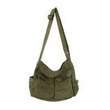 Retro Tooling Women's Shoulder Bag - Stylish Crossbody Canvas Bag with Large Capacity for Everyday Street Leisure