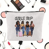 Linen printed cosmetic bag, cosmetic lipstick storage bag, small simple zipper evening clutch bag,