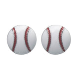 Rhinestone Football & Rugby Earrings for Women - Sparkling Sports Fan Dangle Drop Stud Earrings