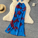 Vacation Printed Crop Top & High-Waist Skirt Set – Sexy Summer Two-Piece, Coachella Fashion Suit