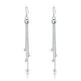 Long Beaded Fringe Earrings