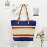 Women’s Straw Woven Shoulder Bag – Paper Rope Tote, Large Beach Shopping Mama Bag