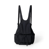 Bag women lightweight nylon backpack purse, pleated multi-pocket large capacity backpack, beige backpack lightweight