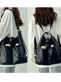 Soft pu backpack purse, women's large capacity three-purpose backpack, commuter tote bag, multifunctional backpack crossbody