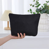 Linen printed cosmetic bag, cosmetic lipstick storage bag, small simple zipper evening clutch bag,