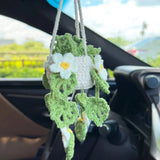 Car plant pendant Car decoration Rearview mirror pendant Creative wool in the car