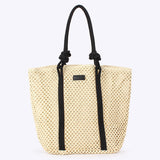 Embroidered Cotton Rope Strap Straw Bag – Hollow-Out Woven Beach Tote, Vacation Shoulder Purse