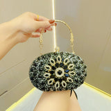 Clutch Purses for Women Evening Bag Nude Purse Luxury Handbag Bride Wallet Glitter Multicolor Rhinestone Bags
