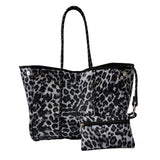 Neoprene Perforated Tote Set – Mother-Child Beach Bag, Water-Resistant Gym & Swim Duffle