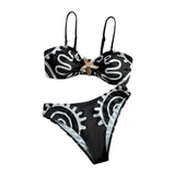 Sexy bikini print women's split swimsuit BIKINI