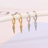 Flash Diamond Triangle Cone Earrings - Punk Style Women's Earrings