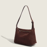 Autumn and winter suede matte suede shoulder bag, vintage commuter hobo bag, shoulder crossbody bag