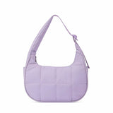 Nylon bag large capacity women's armpit bag, down bag versatile shoulder bag, solid color silk cotton handbag, puffer bag hobo