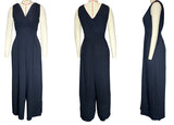 Sleeveless Jumpsuit High Waist Slim Straight Leg Wide