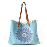Fashion Large Tote Bag – High-Aesthetic Printed Handbag, Ethnic Style Travel Shoulder Shopper