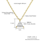 Single Zircon Pendant Necklace