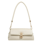 Small beige shoulder bag, bag women glacier white armpit bag, commuter top handle bag, versatile hobo bag for women