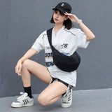 Casual Versatile Crossbody Canvas Bag, Wide Shoulder Strap Single Shoulder Messenger Bag, Dumpling Bag Simple Style Unisex, Moon Bag, Light Space Cloth Bag
