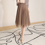 Elegant Tulle Midi Skirt - AfterAmour