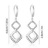 Brass real gold electroplating niche light luxury karst pleated earrings women's earrings