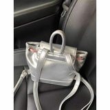 Backpack Purse for Girls Teens, Female New Out Silver Backpack, Casual Backpack Purse