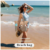 Waterproof Sand-Proof Beach Bag – Women’s Travel Tote, Swimming Pool Carry-All Handbag