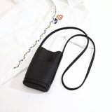 Casual crossbody mobile phone bag, simple red cute mini vertical bag, change bag female