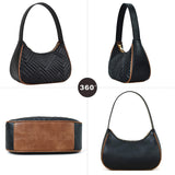 Quilted embroidered plaid armpit women's bags, women's hobo bags, small hobo bags for women,