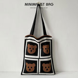 Quirky Knit Shoulder Bag – Novelty Large Tote, Commuter-Friendly Animal Purse