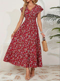 Printed French dress floral dress