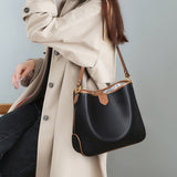 Genuine leather hobo handbags  trendy large-capacity commuter bag 5740