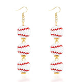 Rhinestone Football & Rugby Earrings for Women - Sparkling Sports Fan Dangle Drop Stud Earrings