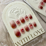 Christmas Collection Merry Christmas Heavy Industry Handmade Nail Art Long Short Fake Nails