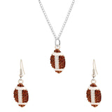 Alloy Rhinestone Football Rugby Earrings for Women Party Jewelry Dangle Drop Stud Earrings Sparkling Sports Fan Game Day Accessories