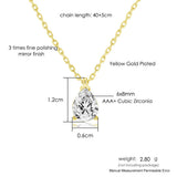 Single Zircon Pendant Necklace new