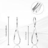 Gold Earrings for Women Hypoallergenic Leverback Drop Dangle Earrings Trendy 14K Gold Plated Twisted Spiral Teardrop Rhombus Heart Dangle Earring for Women Dainty Fashion Jewelry Gifts
