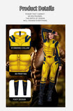 onepiece Halloween movie cos suit Deadpool 3 Wolverine costume playing suit printed jumpsuit