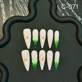 HandmadePress on Nails Personality 3D Carved Spice Girl Explosion Super Long Tip