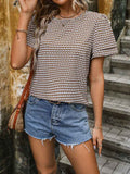 Printed Round Neck Casual Shirt