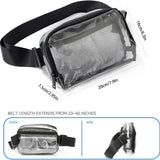 Waterproof Fanny Pack – Transparent Small Crossbody Belt Bag with Adjustable Shoulder Strap, Ideal for Festival, Hiking, Concerts, and Travel, Stadium Approved Waist Bag