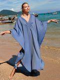 Center-Knit Beach Dress ¨C Loose Vacation Robe, Bikini Sun Protection Cover-Up for Women