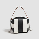 Fashion Contrasting Color PU Stylish Daily Commuter Bag - Simple Women's Shoulder Bag & Small Crossbody Tote