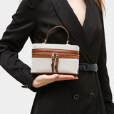 Chic Women's Bag Spring Shoulder Bag – Portable Hard Fashion Small Square Bag for Everyday Style Crossbody