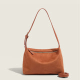 Autumn and winter suede matte suede shoulder bag, vintage commuter hobo bag, shoulder crossbody bag