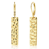 Brass real gold electroplating niche light luxury karst pleated earrings women's earrings
