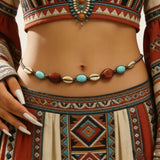 Bohemian Waistband Dress Belt Vintage Woven Cinch Belt for Women