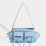 Summer nylon texture portable shoulder bag, casual shoulder bag, hobo shoulder bag, top handle shoulder purse