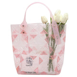 Transparent Crystal Bag for Women Grid Pattern