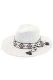 C.C Aztec Trim Band Vegan Felt Panama Hat